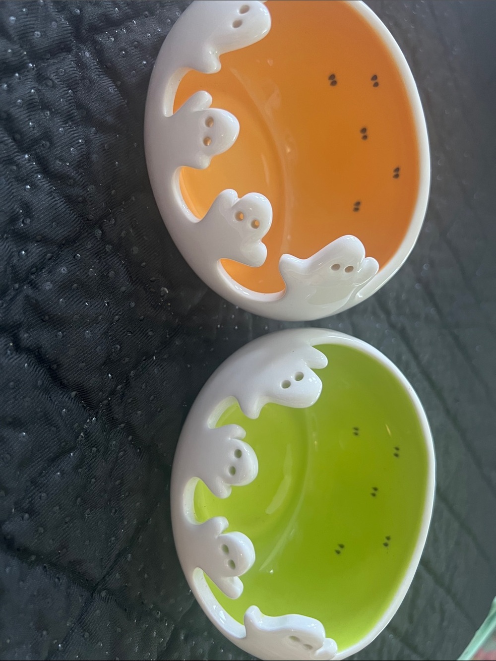 PartyLite Vintage Halloween Spooky Ghost Tealight Candle Holder set of two